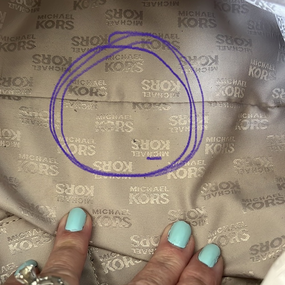 Michael Kors Shiny Embossed Reptile Print Satchel - Picture 14 of 16